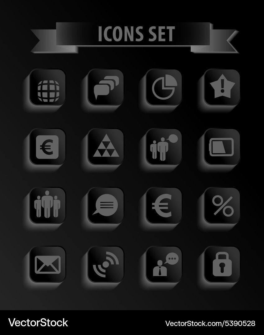 Set of web icons vector image