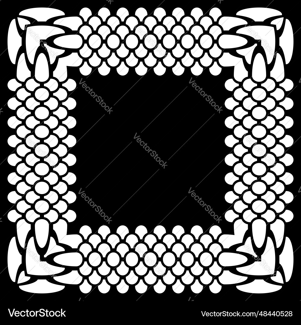 Square pattern for decorative frame vector image