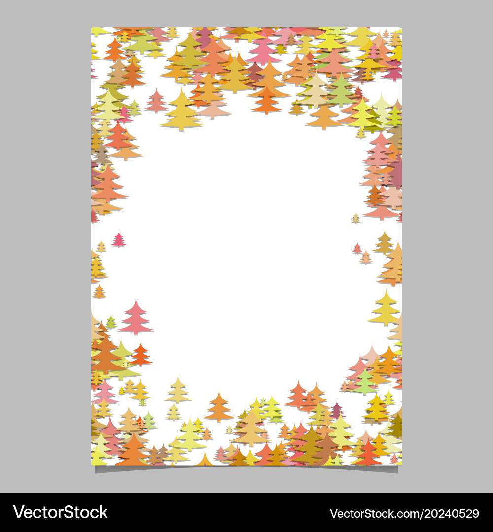 Abstract chaotic pine tree brochure template Vector Image