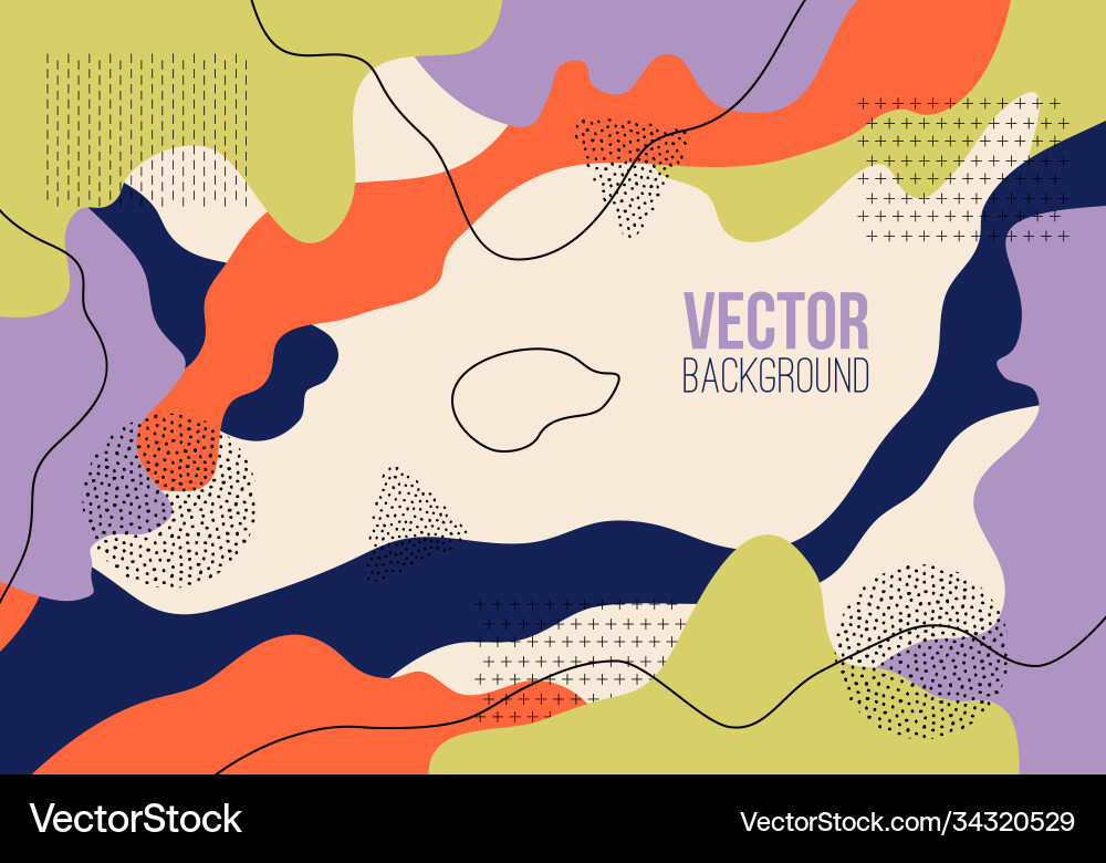 Abstract pattern cartoon texture with lines dots vector image