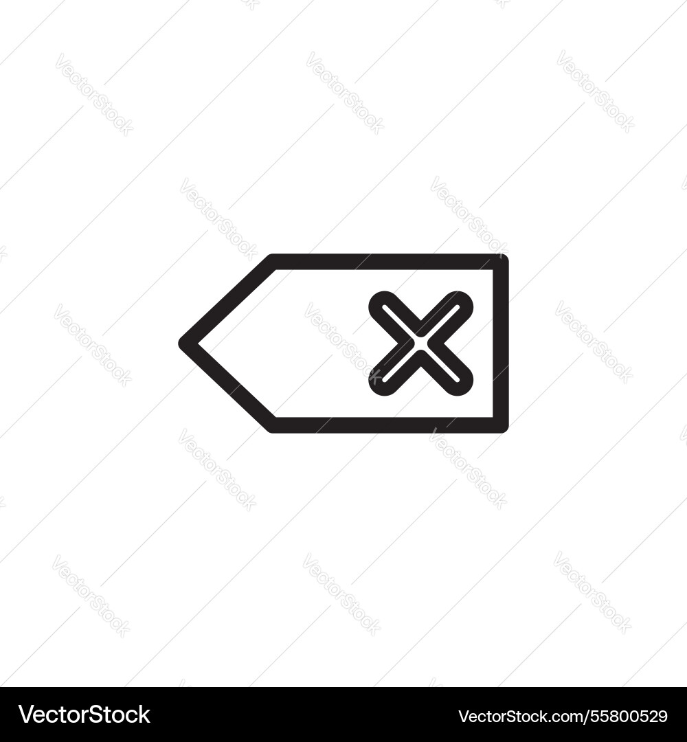 Backspace icon delete button Backspace icon delete button vector image