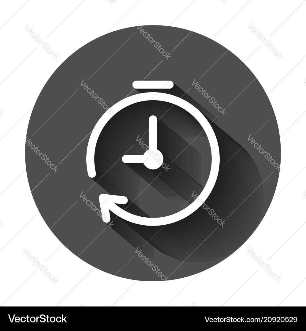 Clock timer icon in flat style time alarm Clock timer icon in flat style time alarm vector image