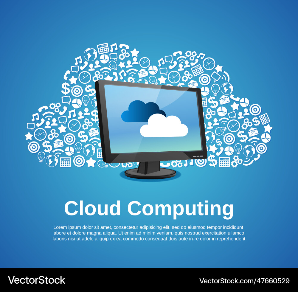 Cloud computing concept Vector Image