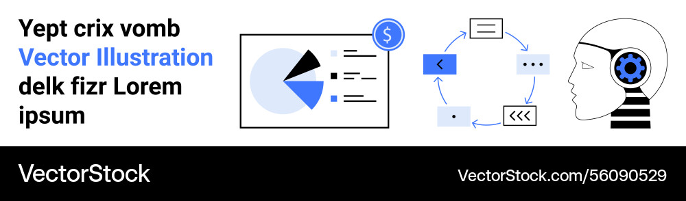 Data analysis and artificial intelligence concept Data analysis and artificial intelligence concept vector image