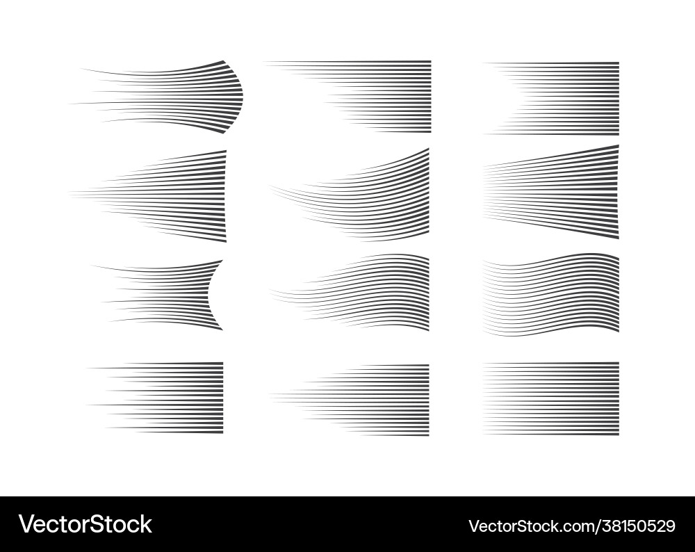 Dynamic Speed Lines - Motion Effect Vector Image