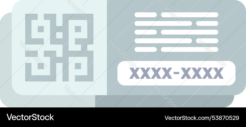 Event ticket containing qr code for scanning Event ticket containing qr code for scanning vector image