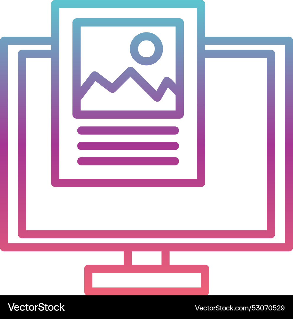 Front end line gradient design vector image
