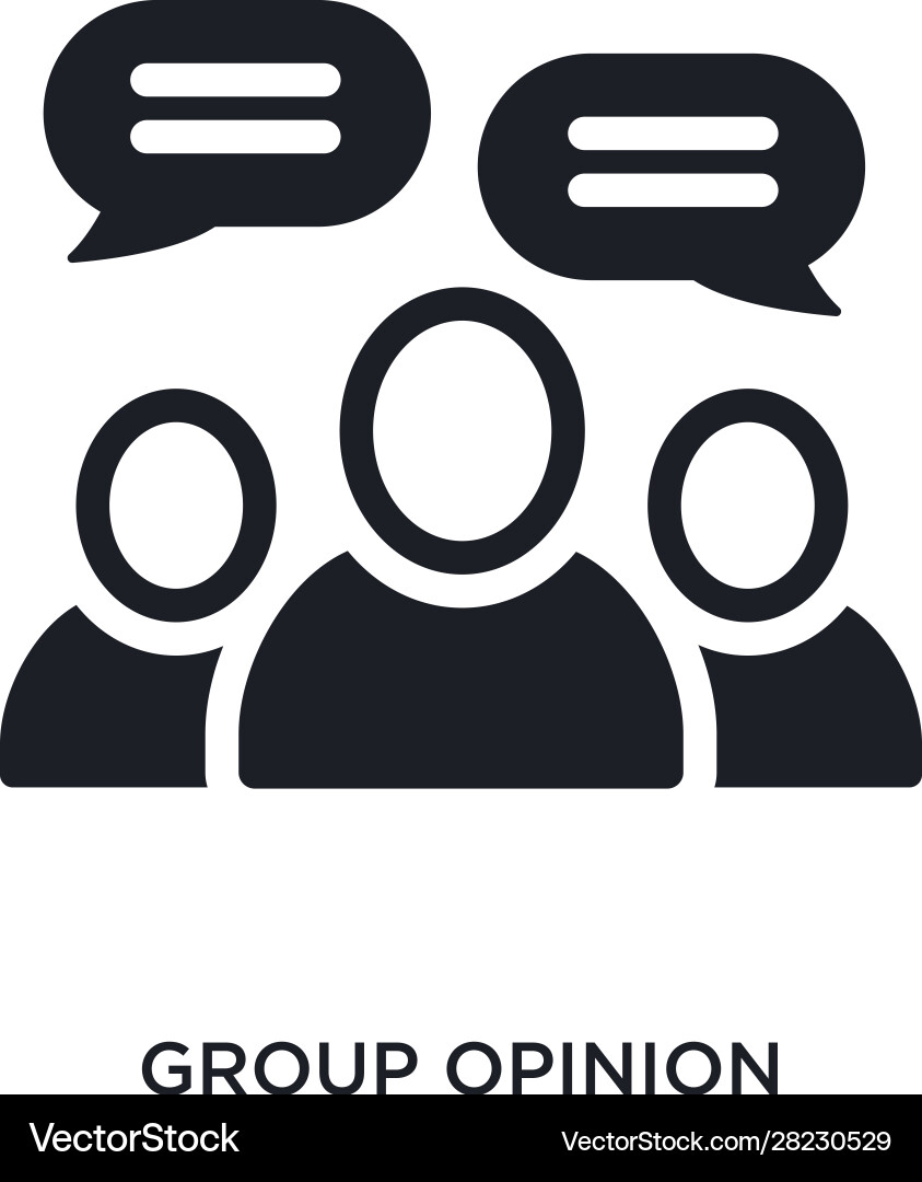 Group opinion isolated icon simple element from Group opinion isolated icon simple element from vector image