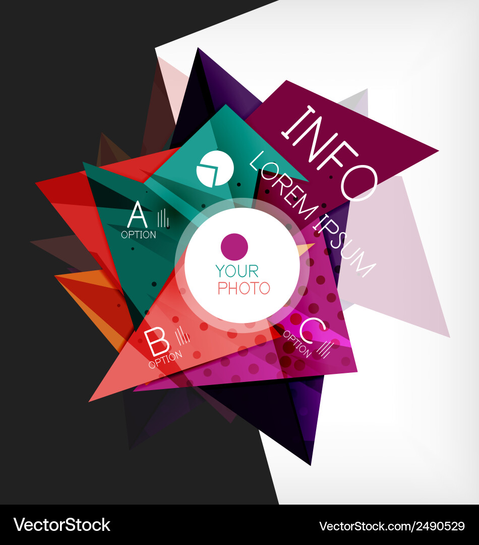 Infographic abstract background with options Vector Image