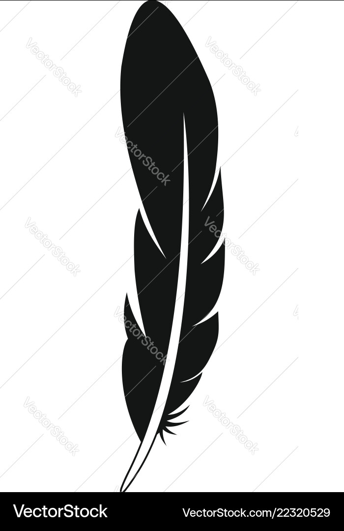 Ink feather icon simple style Ink feather icon simple style vector image