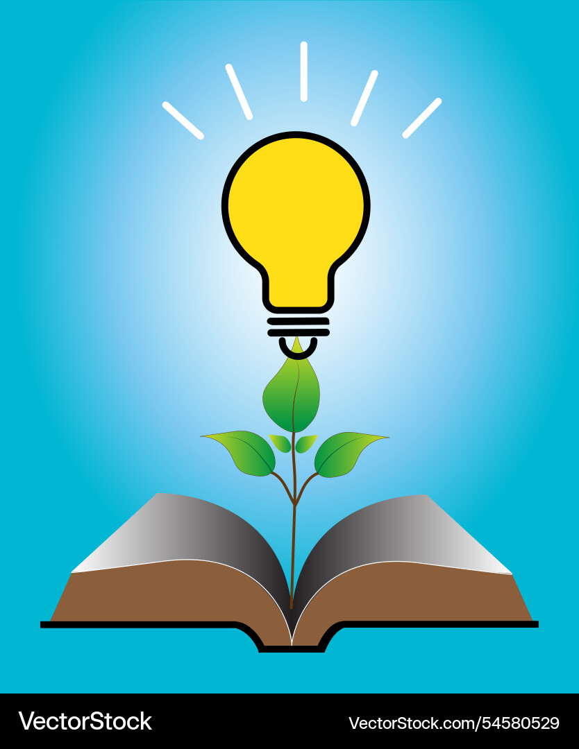 Light from a book Vector Image