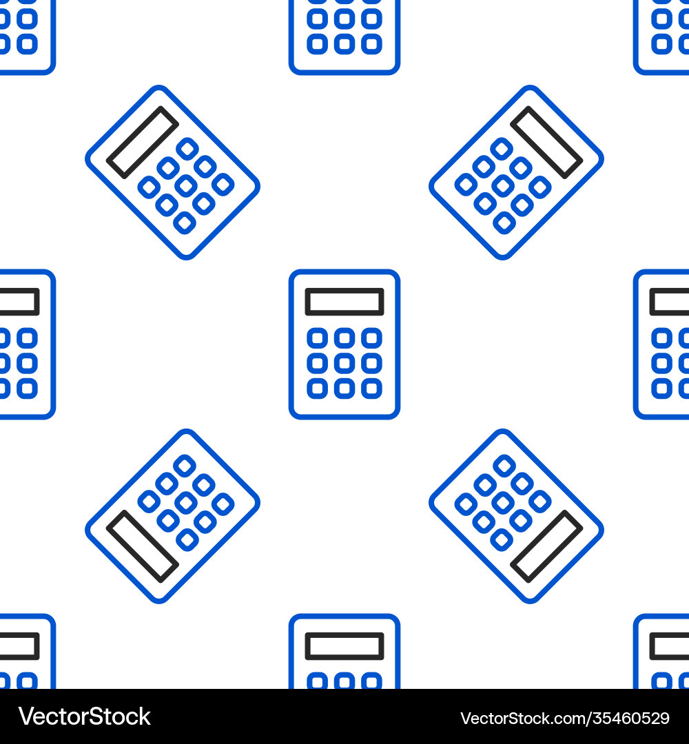 Line calculator icon isolated seamless pattern Line calculator icon isolated seamless pattern Vector Image