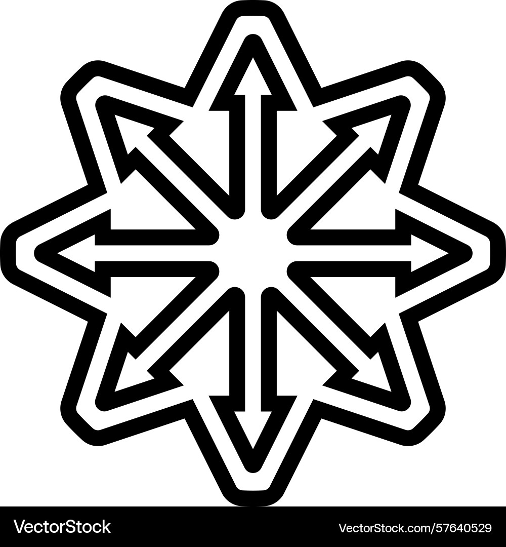 Multi functional line icon Multi functional line icon Vector Image