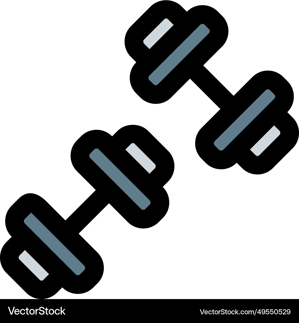 Padding base dumbbell set isolated on a white vector image