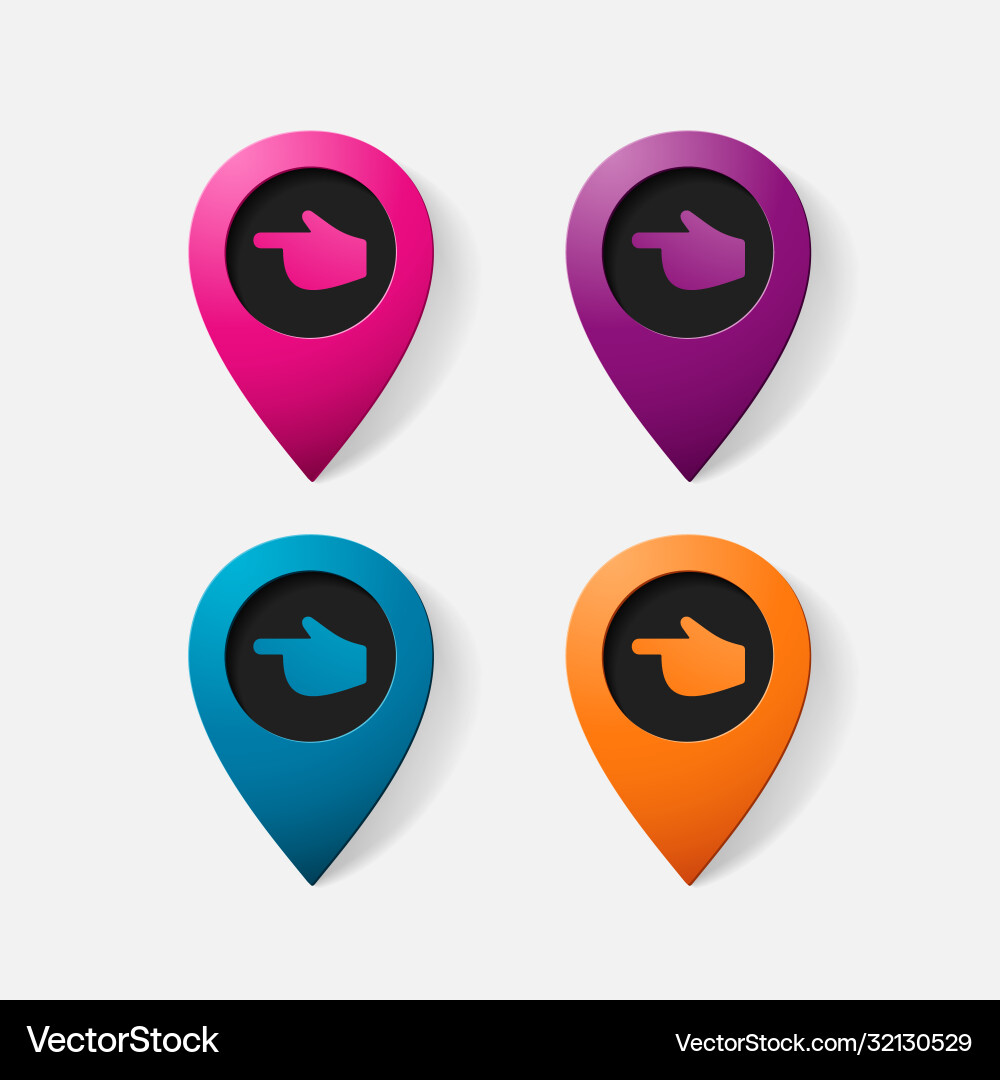 Realistic Pointer Finger Left vector image