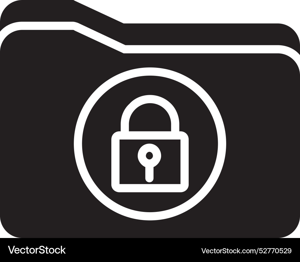 Secure folder icon design Vector Image