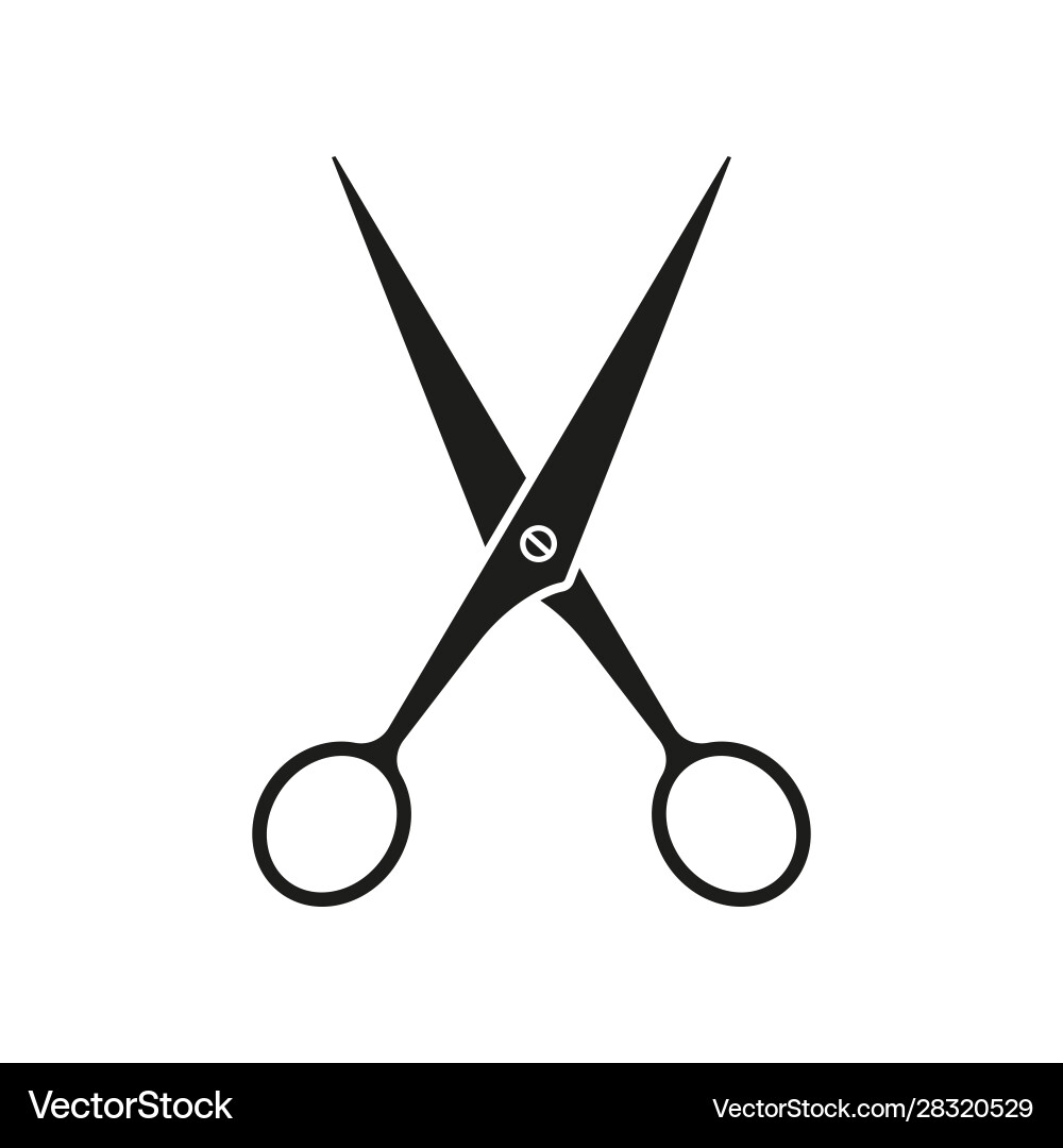 Simple scissors icon Simple scissors icon vector image
