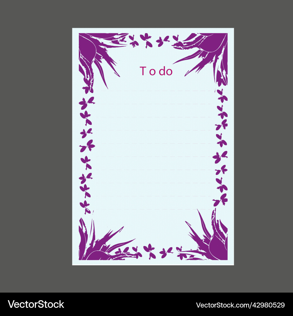 Standard notepad design vector image