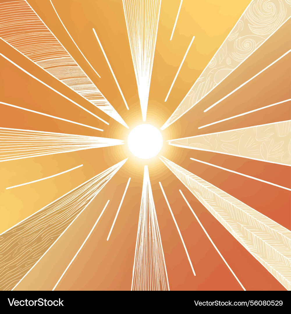 Sun rays beams styles set image Sun rays beams styles set image Vector Image