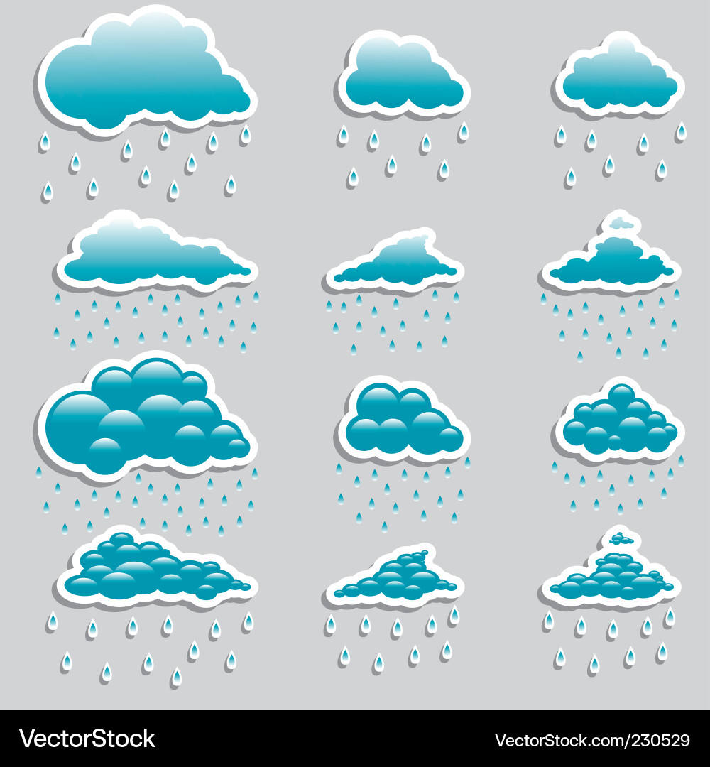 Universal icons clouds set Vector Image