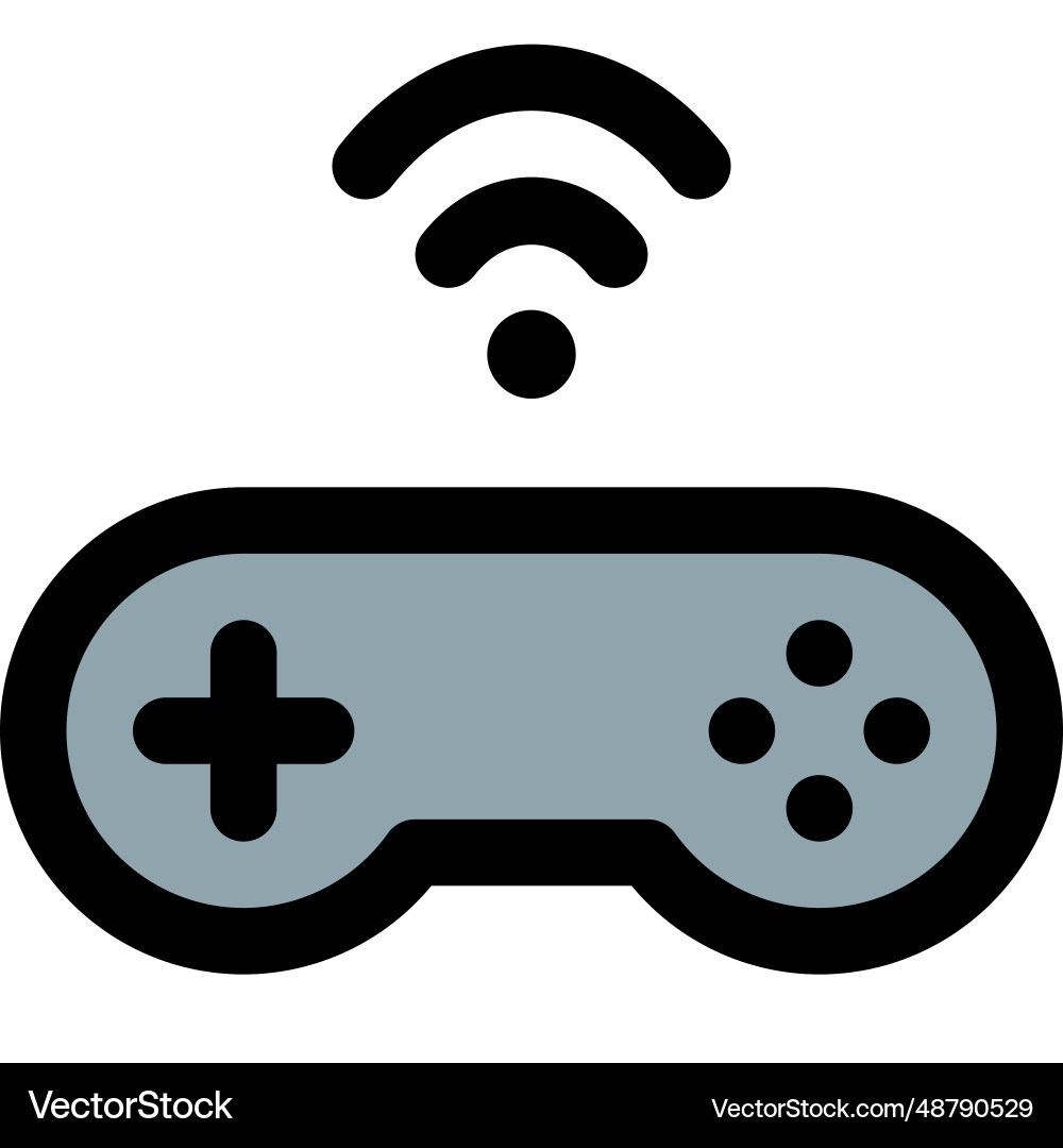 Wireless console or controller device for gaming vector image