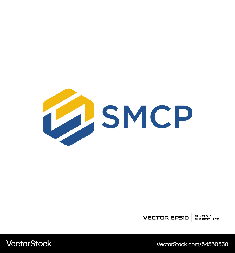 Abstract hexagon logo Royalty Free Vector Image