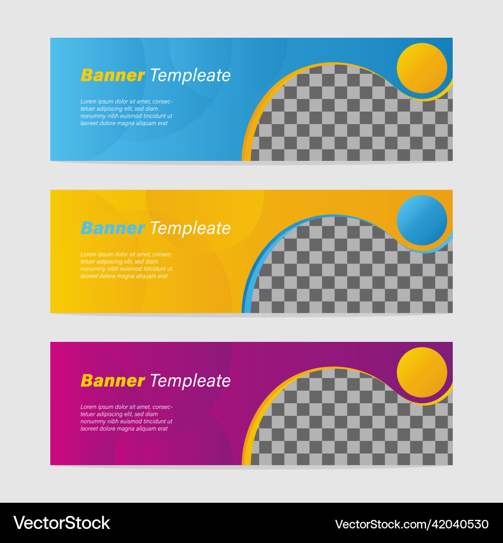 Abstract modern web banner collection header Abstract modern web banner collection header Vector Image