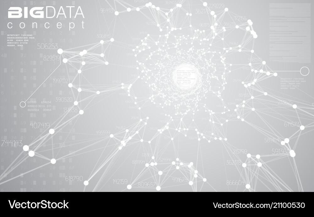 Big Data Network Background vector image