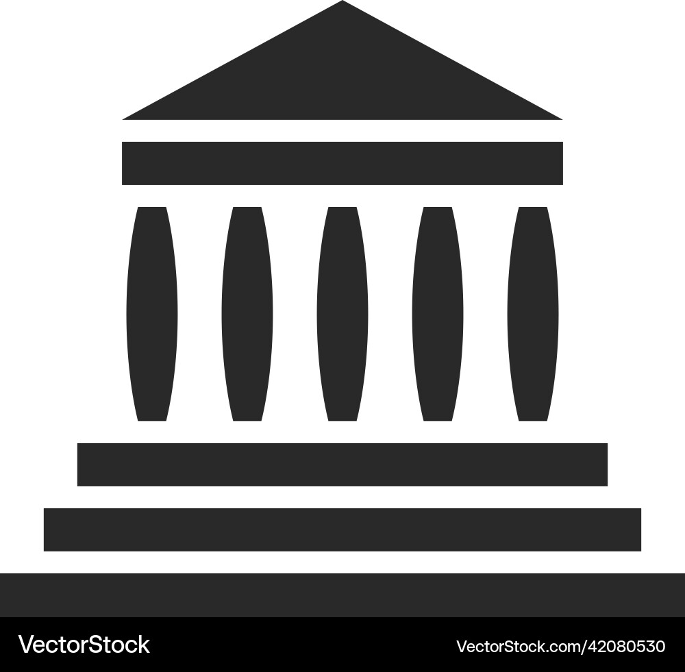 Classical Building with Columns Vector Image