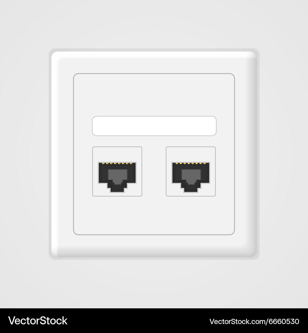 Cloud computing concept socket rj45 vector image