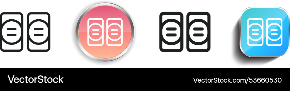 Elbow pads icon thin linear regular and button Elbow pads icon thin linear regular and button vector image