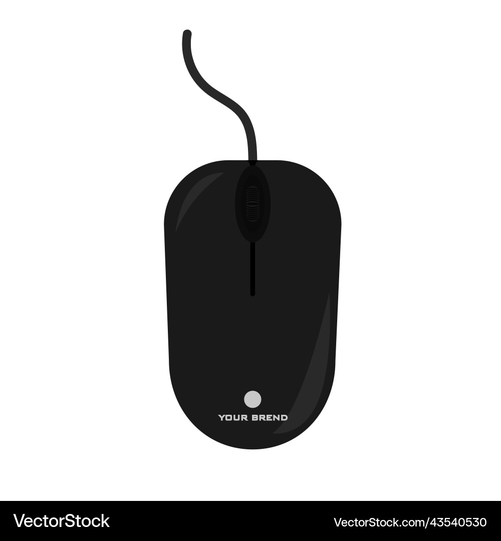 Flat digital laser computer mouse icon design Flat digital laser computer mouse icon design Vector Image