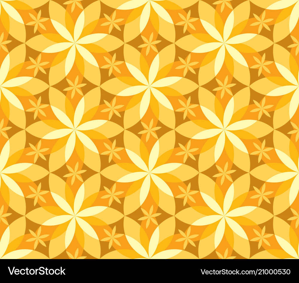Geometric vanilla flower seamless pattern Vector Image