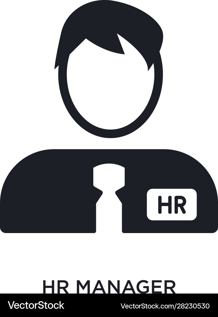 Hr manager isolated icon simple element from Vector Image