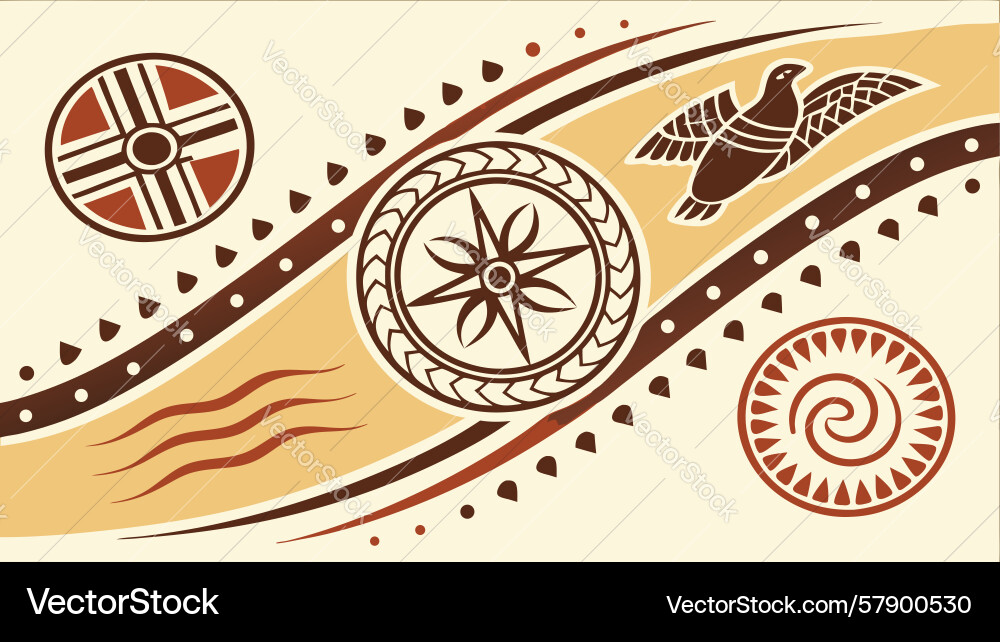 Ornate circular decorative pattern with abstract Vector Image