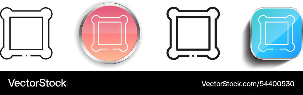 Rahmen-Icon dünne lineare regelmäßige und Schaltfläche Stil Rahmen-Icon dünne lineare regelmäßige und Schaltfläche Stil vektorbild
