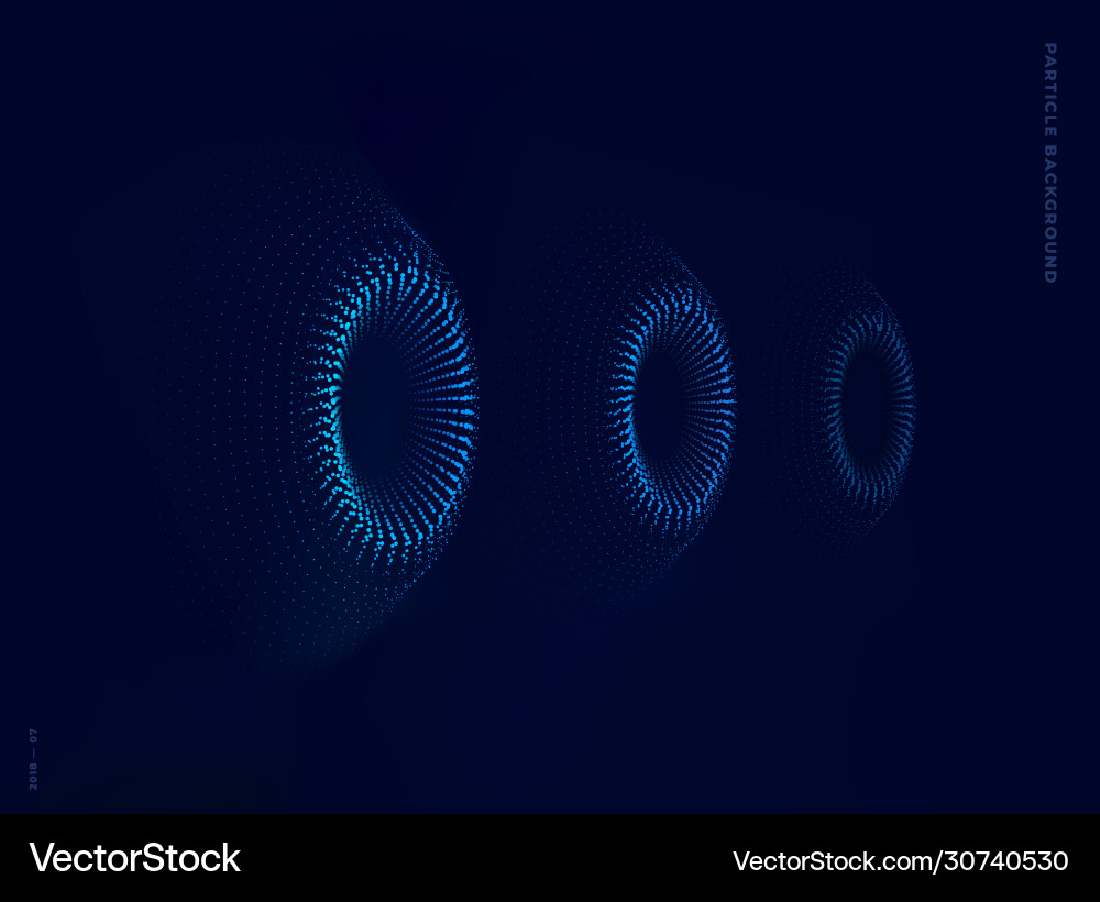 Three particle turbines vector image