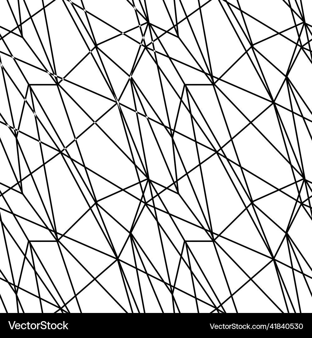 Triangle mosaic of thin lines seamless pattern Vector Image