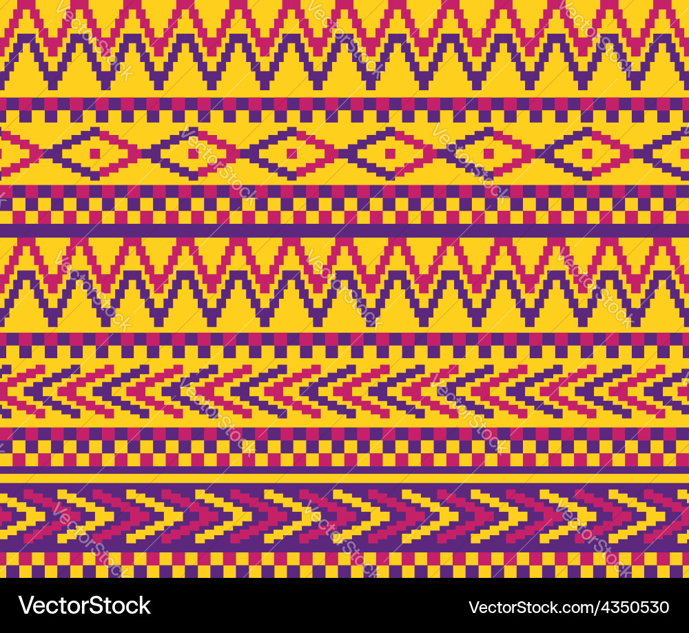 Yellow pixeled brazil pattern Royalty Free Vector Image