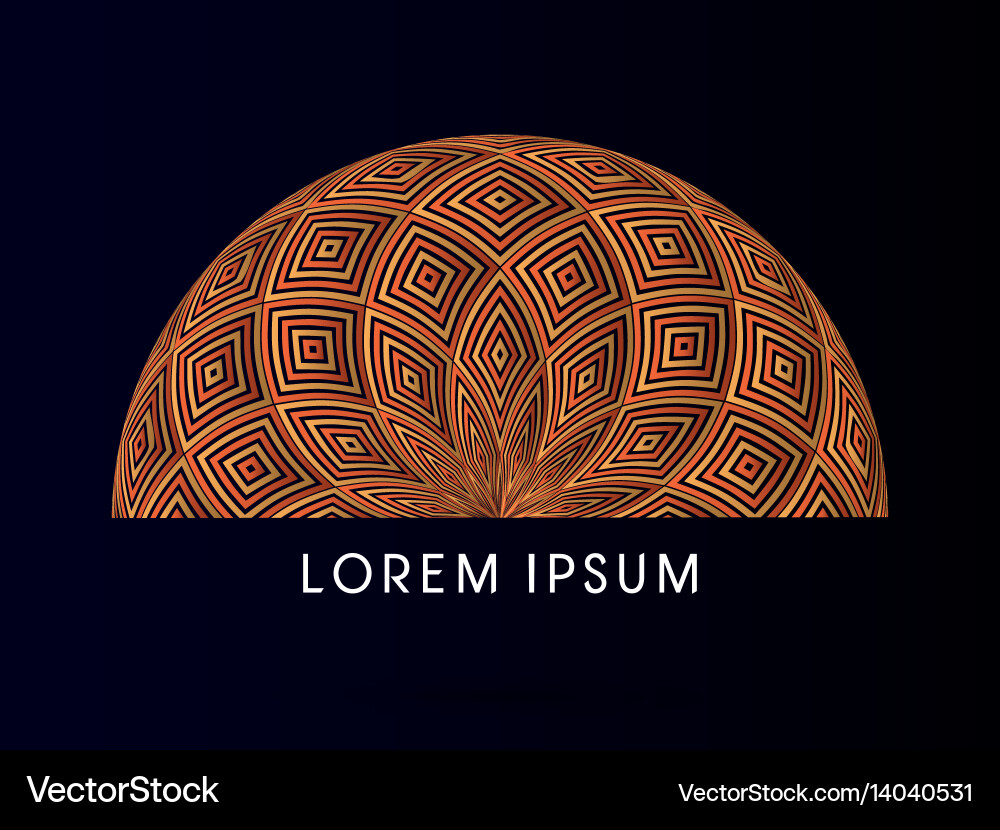 Abstract building dome architecture vector image