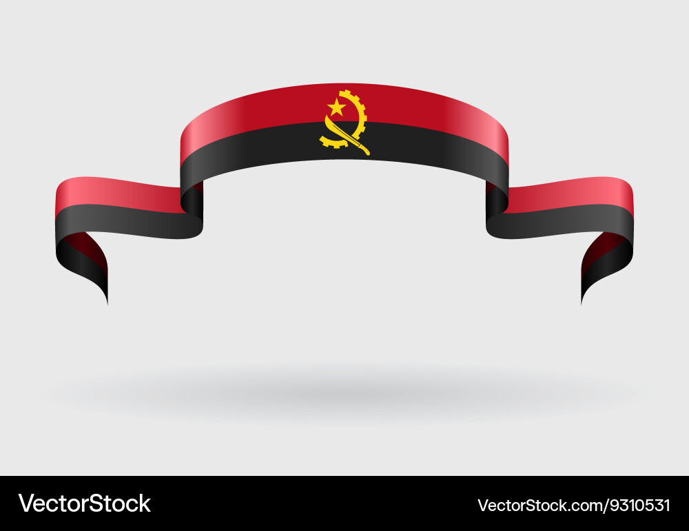 Angolan Flag Wave Pattern Vector Image