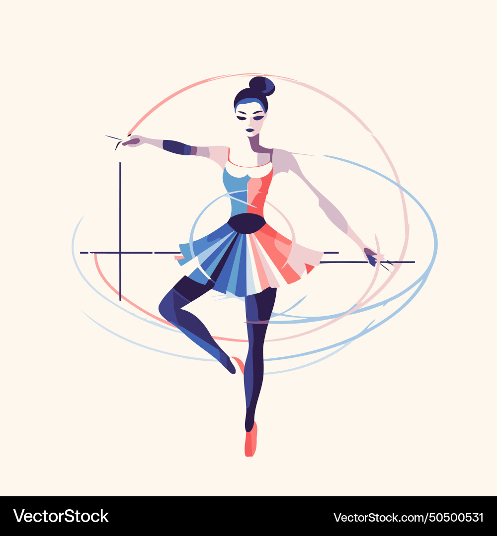 Ballet dancer flat icon elements and objects can Vector Image
