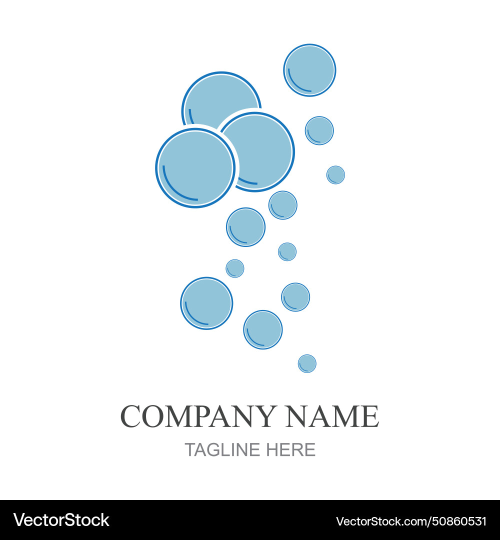 Bubbles icon element design template web Vector Image