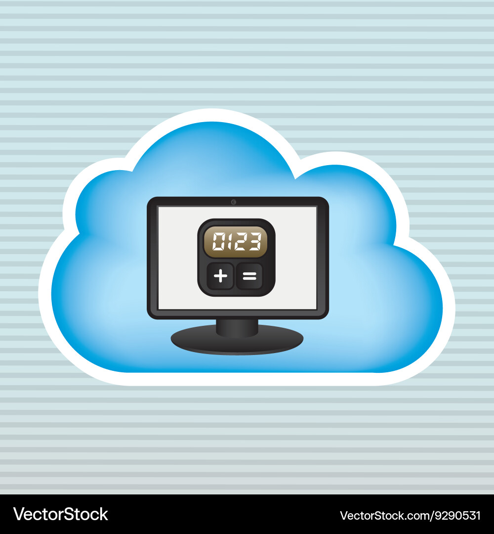 Cloud computing design vector image