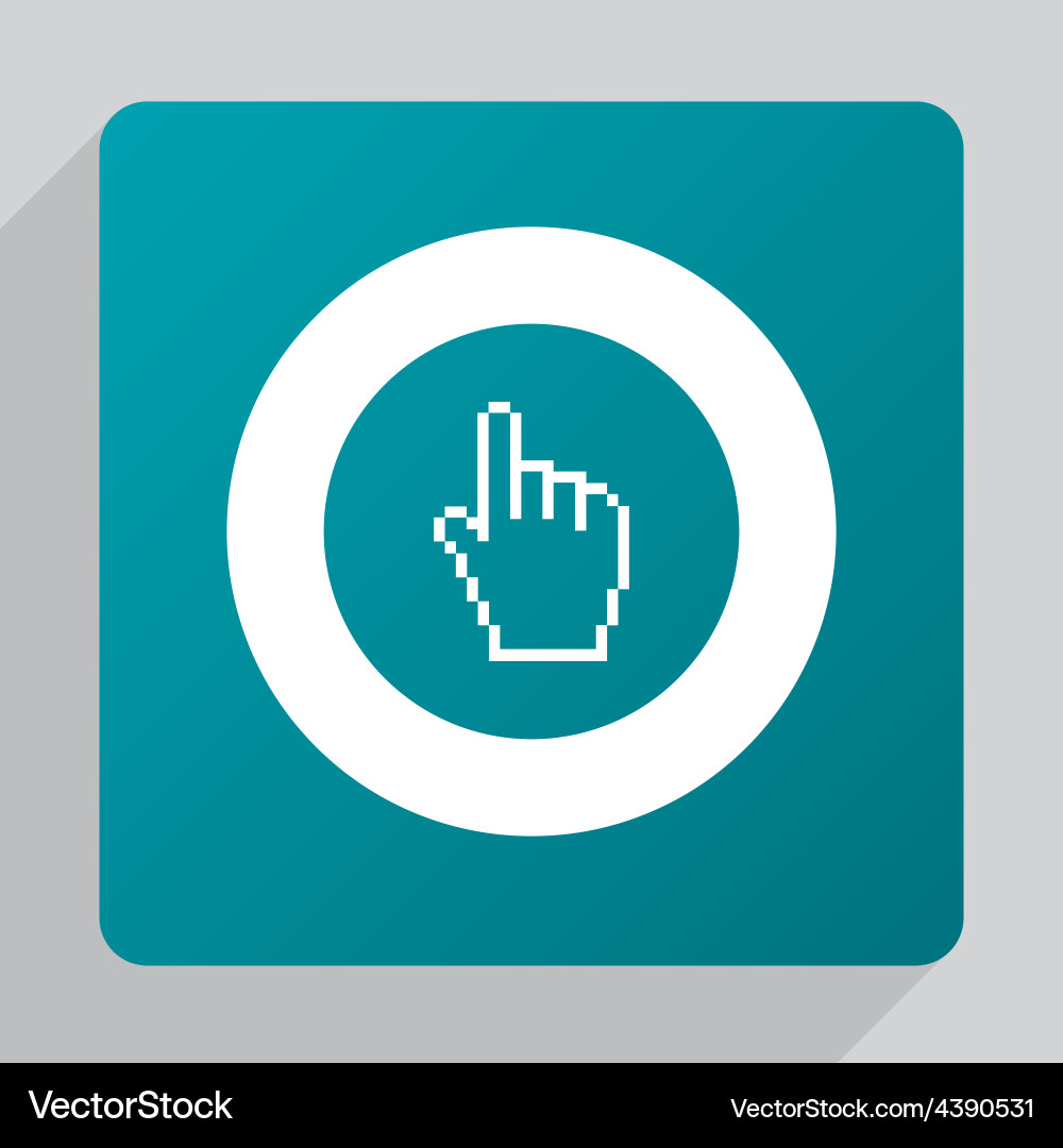 Flat Pointer Pixel Cursor-Symbol vektorbild