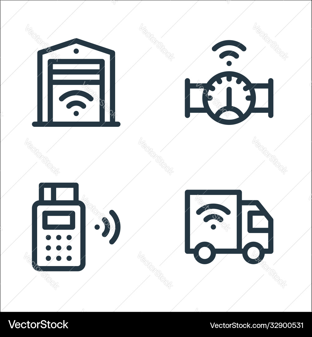 Internet things line icons linear set quality Internet things line icons linear set quality Vector Image