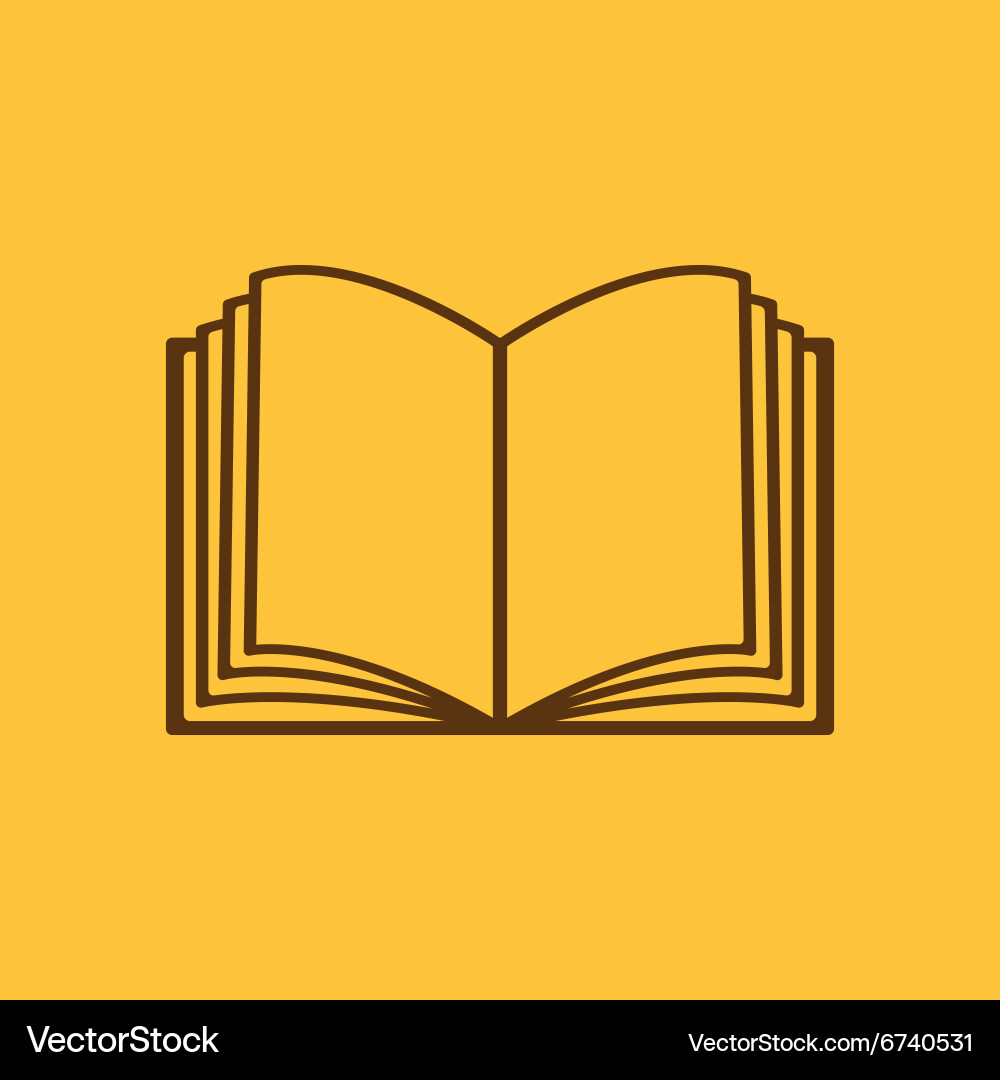 Open book icon manual and tutorial vector image