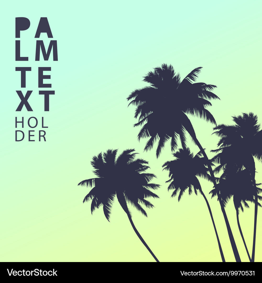 Palm Tree Background Vector Image
