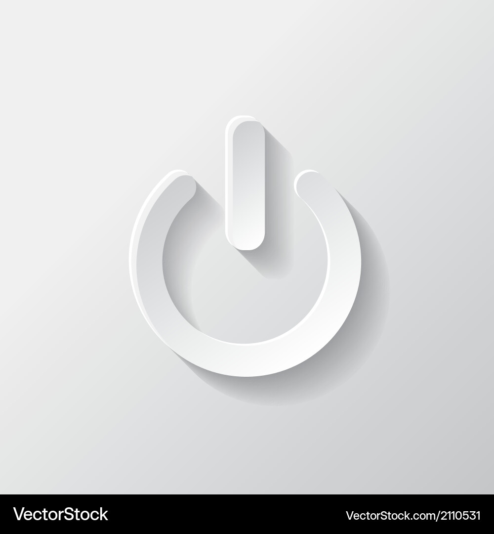 Power Switch Icon - Toggle Style vector image