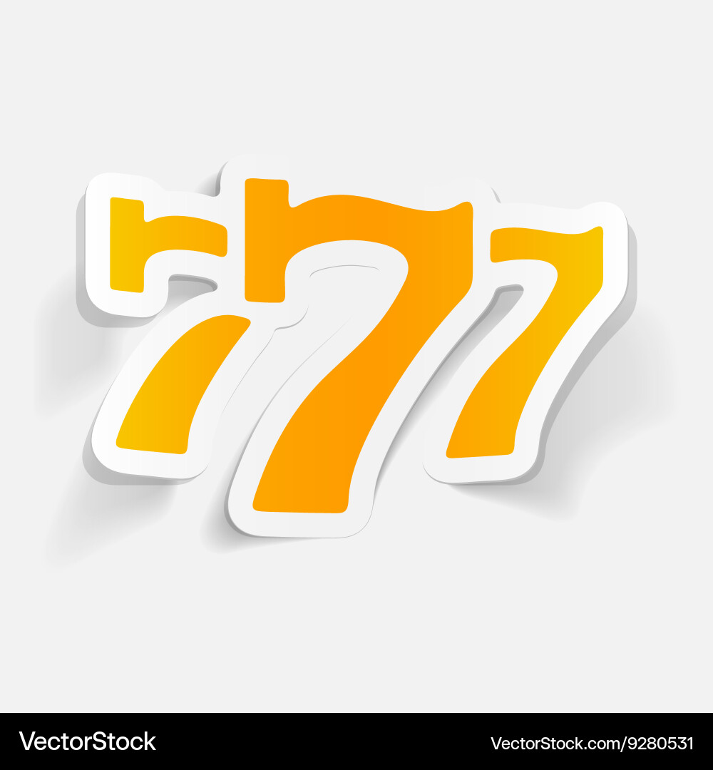 Realistic design element three seven vector image